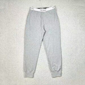 Calvin Klein Unisex Small Logo Sports Long Pants Gray